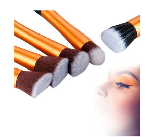 Porcellana Maniglia cosmetica popolare del metallo del set di pennelli di trucco con i materiali dei capelli della fibra fabbrica